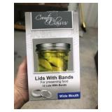 12 LIDS W BANDS WIDE MOUTH