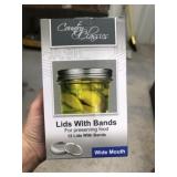 12 LIDS W BANDS WIDE MOUTH
