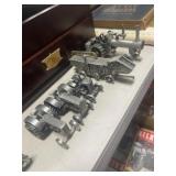 LOT OF PEWTER TRACTORS AND THRESHERS