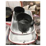 ENAMEL PANS AND SIFTERS