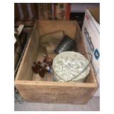 WOODEN CRATE AND CONTENTS