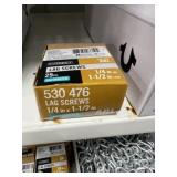 2 BOXES GALV 1/4"X1 1/2" LAG SCREWS