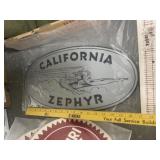 REPRO METAL CALIFORIA ZEPHYR SIGN