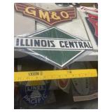 REPRO METAL ILLINOIS CENTRAL SIGN