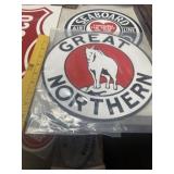REPRO METAL GREAT NORTHERN SIGN