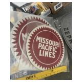 REPRO METAL 2 MISSOURI PACIFIC SIGNS