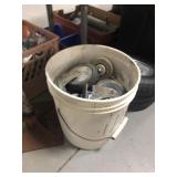 BUCKET OF CASTERS