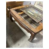 GLASSTOP COFFEE TABLE