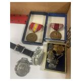 MISC LOT MEDALS AND FOBS