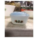 FIRE KING DISH W LID
