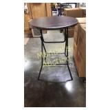 31" ROUND HI-TOP FAUX WOOD TABLE