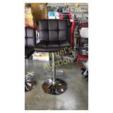 ADJUSTABLE SWIVEL BAR STOOL BROWN IN COLOR