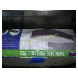TWIN SIZE PORTABLE BED  OPEN DIMENSIONS: