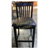 BLACK BAR STOOL W/ PADDED SEAT