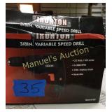 IRONTON 3/8IN VARIABLE SPEED DRILL