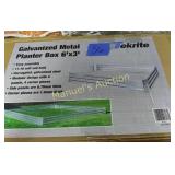 GALVANIZED METAL PLANTER BOX 6