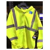 ANSI CLASS 3 HIGH VISIBILITY ZIPPERED SWEATSHIRT