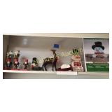 CONTENTS OF SHELF- REINDEER, EAR MUFFS, 25 DAYS