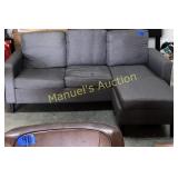 GRAY/BLUE LOUNGER SOFA