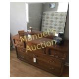 9- DRAWER DRESSER W/MIRROR- 2 MUSIC BOXES