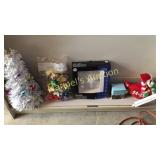 NEW CONTENTS OF SHELF- TABLE TOP CHRISTMAS TREE, NEW CONTENTS OF SHELF- TABLE TOP CHRISTMAS TREE,
