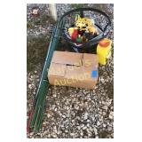 GROUPED LOT OF GARDEN MISC. FIREPIT FRAME, GROUPED LOT OF GARDEN MISC. FIREPIT FRAME,
