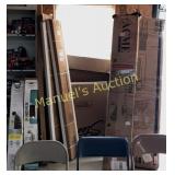 GROUPED LOT OF MISC ITEMS. (2) CURVED SHOWER GROUPED LOT OF MISC ITEMS. (2) CURVED SHOWER