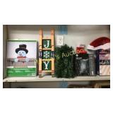 NEW CONTENTS OF SHELF...SNOWMAN 16" METAL FENCE