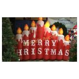 NEW 9 FT AIRBLOWN CHRISTMAS CANDLES INFLATABLE
