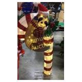 NEW 52" LIGHTED CANDY CANE WITH SLOTH