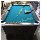 COMMERCIAL POOL TABLE— INCLUDES BALLS AND