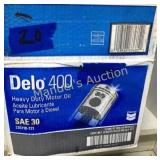 NEW CASE OF DELO 400 HEAVY DUTY MOTOR OIL 
SAE 30