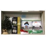 NEW CONTENTS OF SHELF...PRE-LIT MINI TREE, 3 CT
