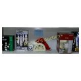 CONTENT OF SHELF: CHRISTMAS ITEMS.(2) GE 50 LED