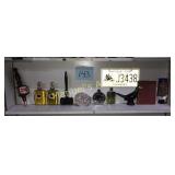 CONTENT OF SHELF-VINTAGE AVON BOTTLES, BUD LIGHT