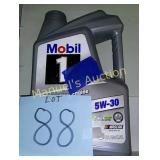 MOBIL 1  MOTOR OIL. 5 QTS. 5W-30
