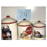 COCA COLA 3-PC CANISTER