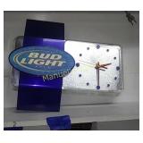 PREOWNED BUD LIGHT CLOCK 18 IN x 15 IN