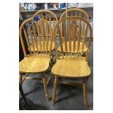 NEW GROUP OF 4...WOOD HIGH BACK CHAIRS