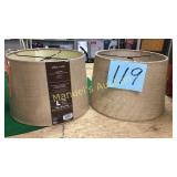 NEW ALLEN+ROTH (2) LARGE LAMP SHADE...TAN