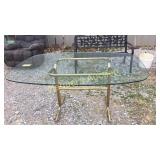 PREOWNED GLASS TOP TABLE