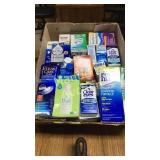 BOX OF MISC EYE CARE PRODUCTS