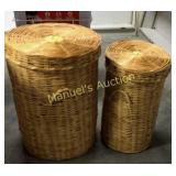 PREOWNED (2) NESTING WICKER BASKETS