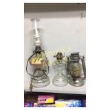 PREOWNED LOT OF 3 LANTERNS...(1) ELECTRIC..(2)