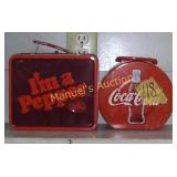 (2) COLLECTOR LUNCHBOXES (1) COKE