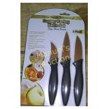 COPPER PARING KNIFE SET.  3 PK.