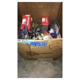 BOX OF MISC DOOR KNOBS & LOCKS