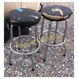 (2)PREOWNED BAR STOOLS- METAL FRAME & SWIVEL