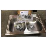 STAINLESS STEEL SINK WITH SINGLE HANDLE KITCHEN