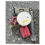 PILE MISC GAS CANS  MORE